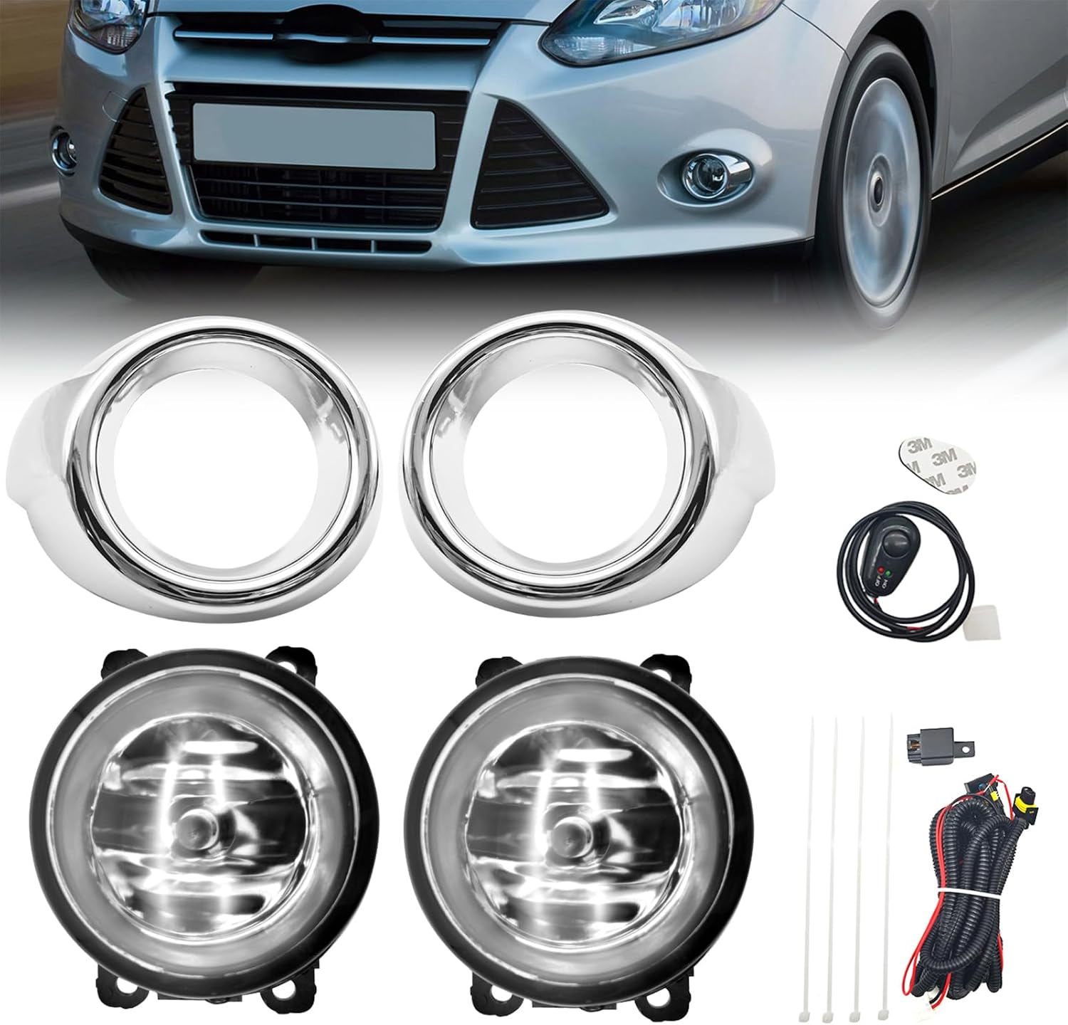 フォグライト 2012 2013 2014 フォード フォーカス S/SE/SEL / チタンモデル対応 フロントバンパーランプ 電