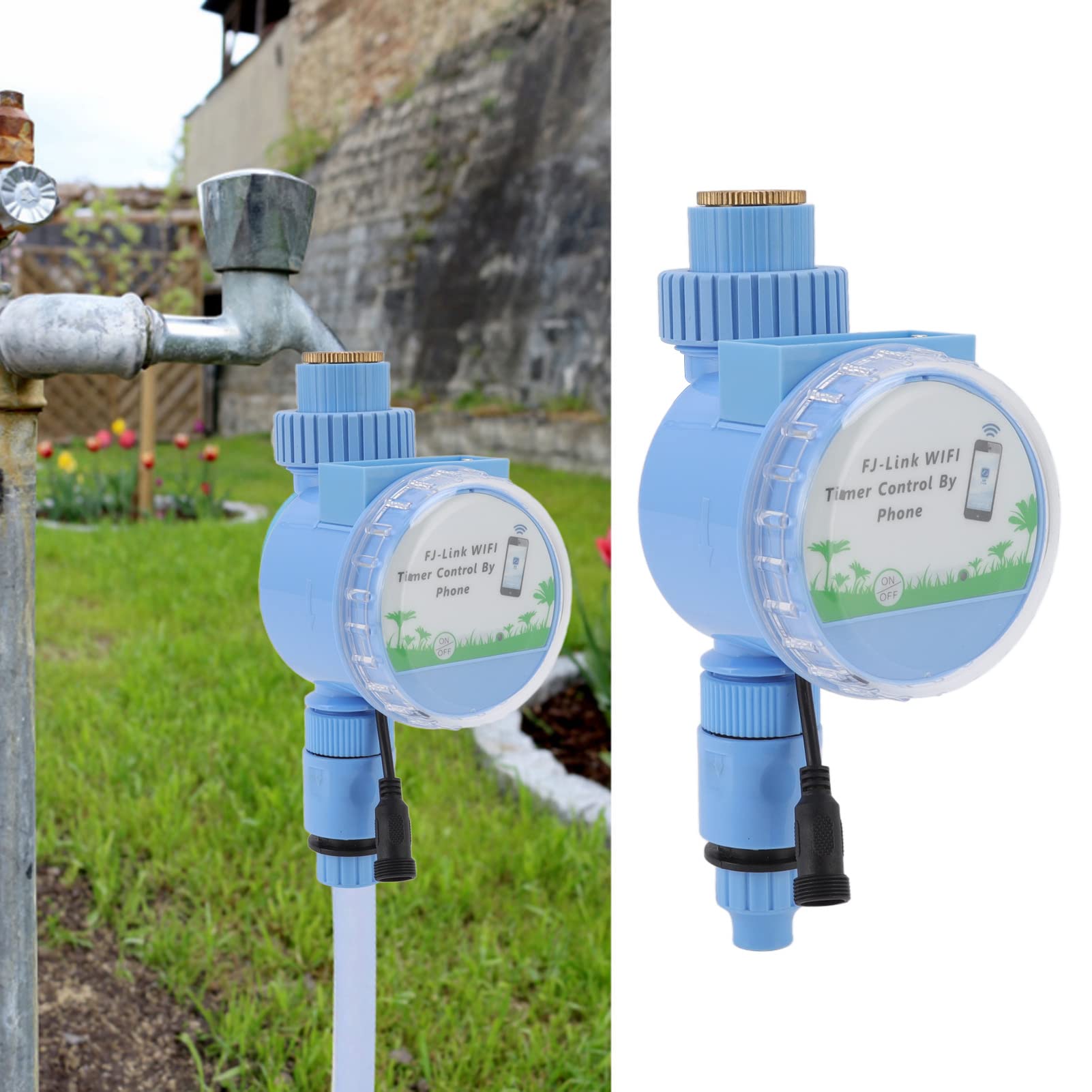 Cryfokt Temporizador de Riego Inteligente con Sensor de Lluvia, IP67