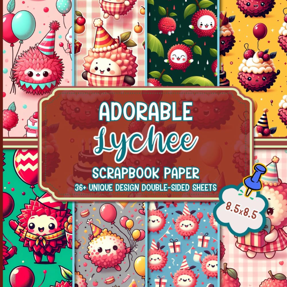 Adorable Lychee Scrapbook Paper