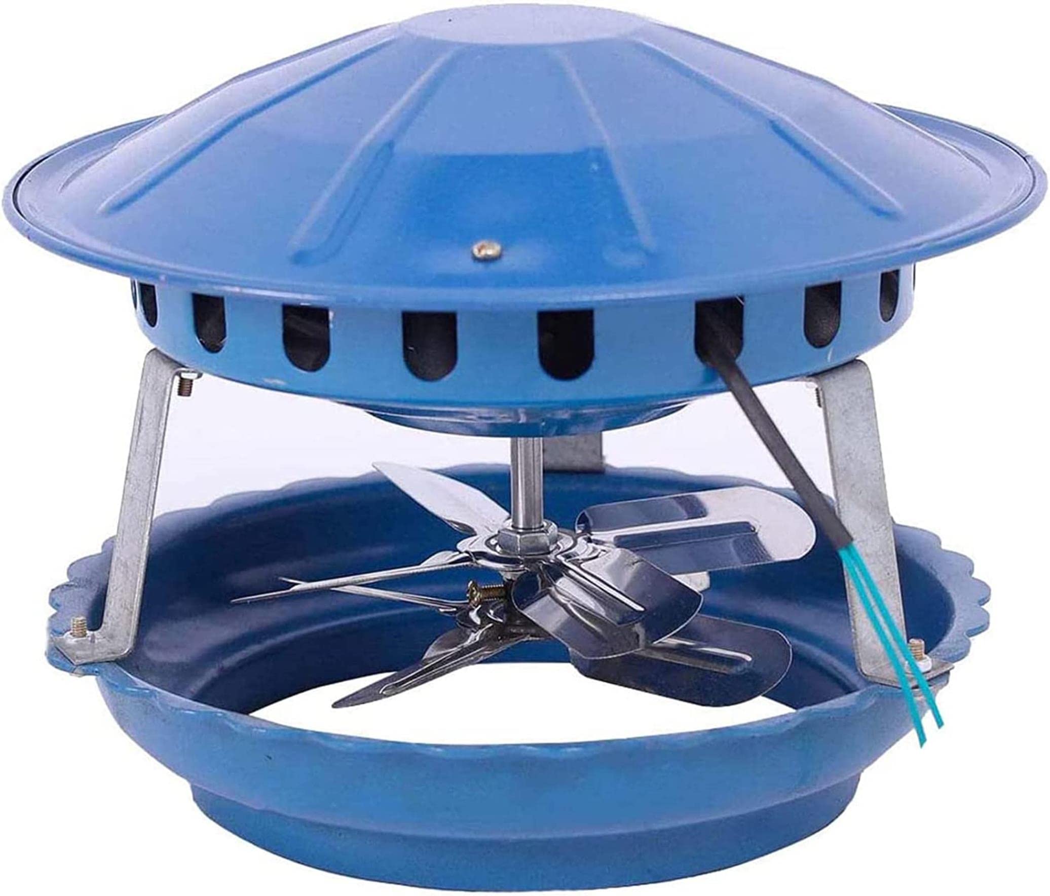 Évacuateur de fumée de cheminée bleu 100W pour poêle à bois