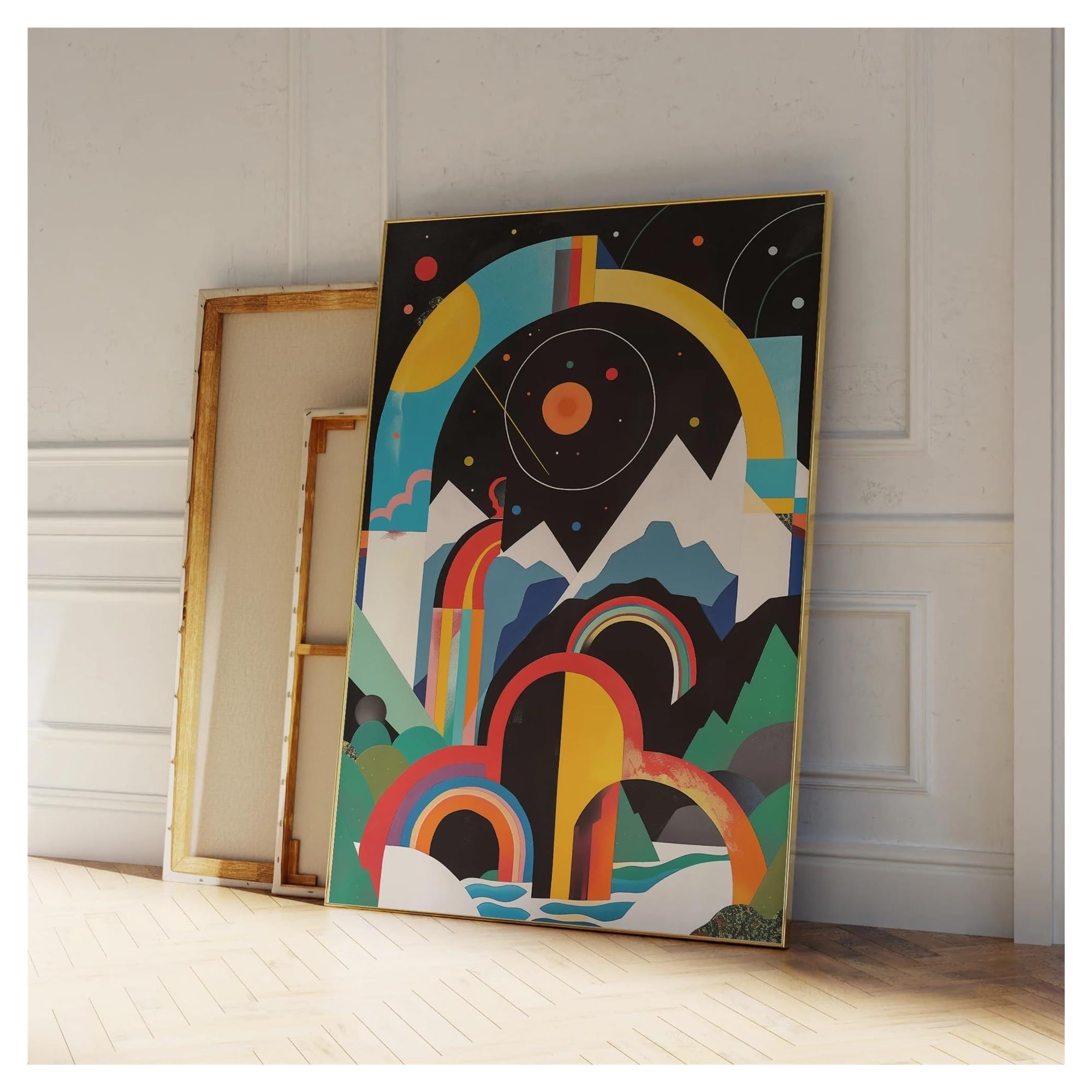 Cuadro sobre lienzo abstracto moderno de 40x50cm para una decoración del hogar elegante
