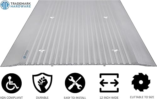 Miniatura 9 de Umbral de aluminio de alta calidad de 12 pulgadas de ancho (48 pulgadas, plateado) - extrusión de una sola pieza