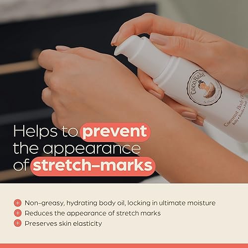 Miniatura 4 de Aceite de coco para estrías de cocobaba - Aceite de vientre para paquete de cuidado del embarazoCrema de estrías para el embarazo Regalo para mamá