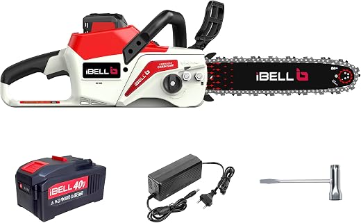IBELL IBL BS40-16 Cordless Brushless Chainsaw 40V | 2000W | 28000RPM | 16" Guide Bar | Automatic Lubrication | 45 minutes ...