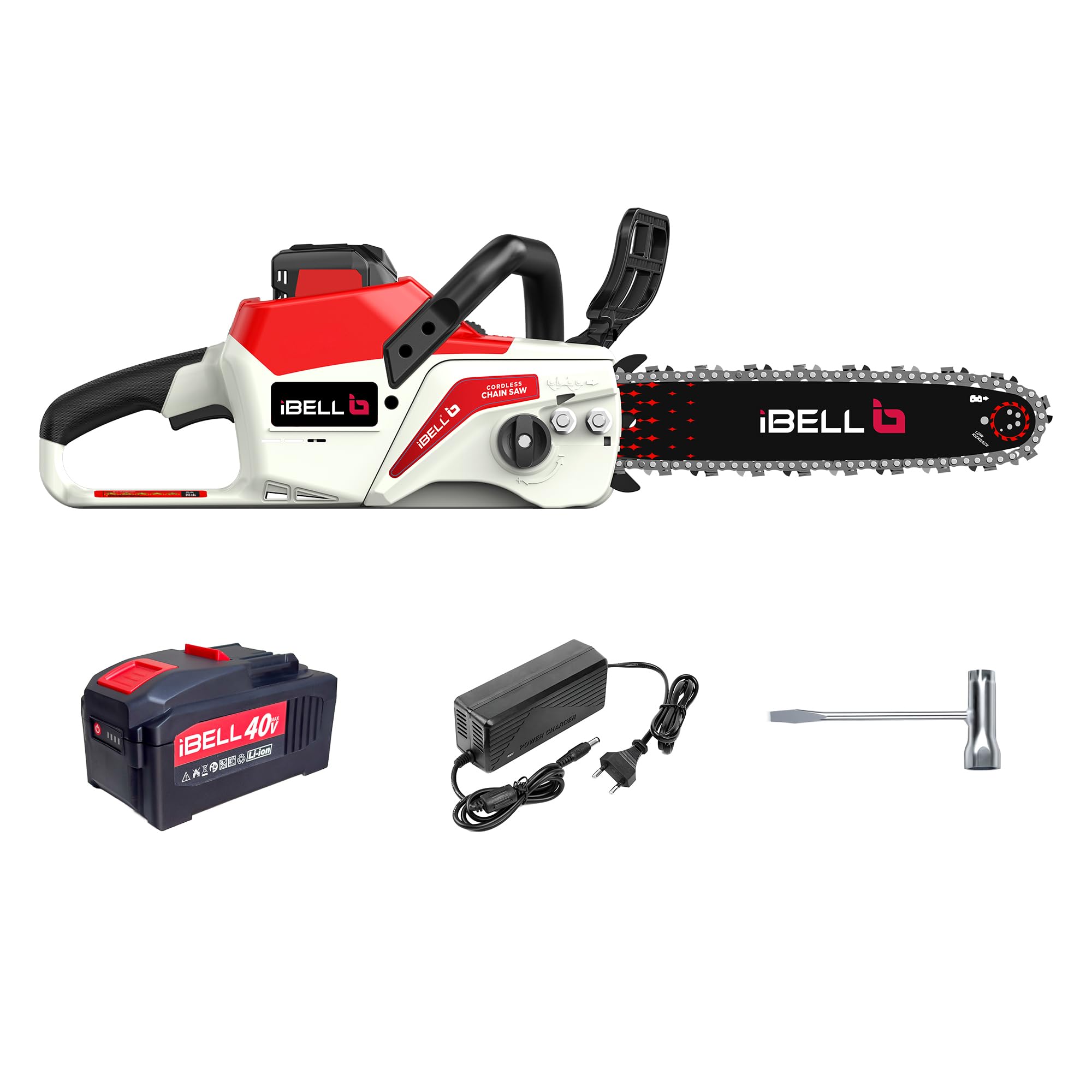 iBELL IBL BS40-16 Cordless Brushless Chainsaw 40V | 2000W | 28000RPM | 16" Guide Bar | Automatic Lubrication | 45 minutes runtime at no-load speed | Low Kickback Design - 6 months warranty-image-13