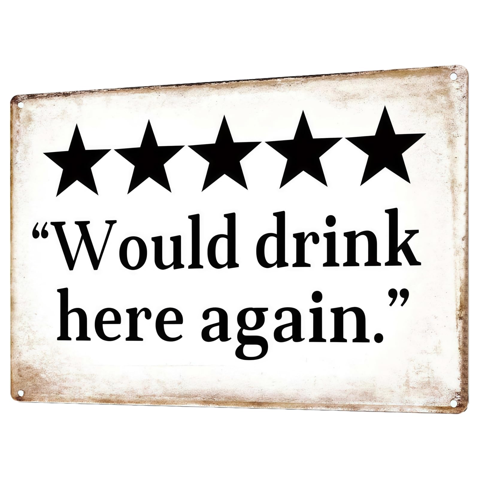 QIANSSE 12x8" Funny Vintage Bar Sign for Home Pub