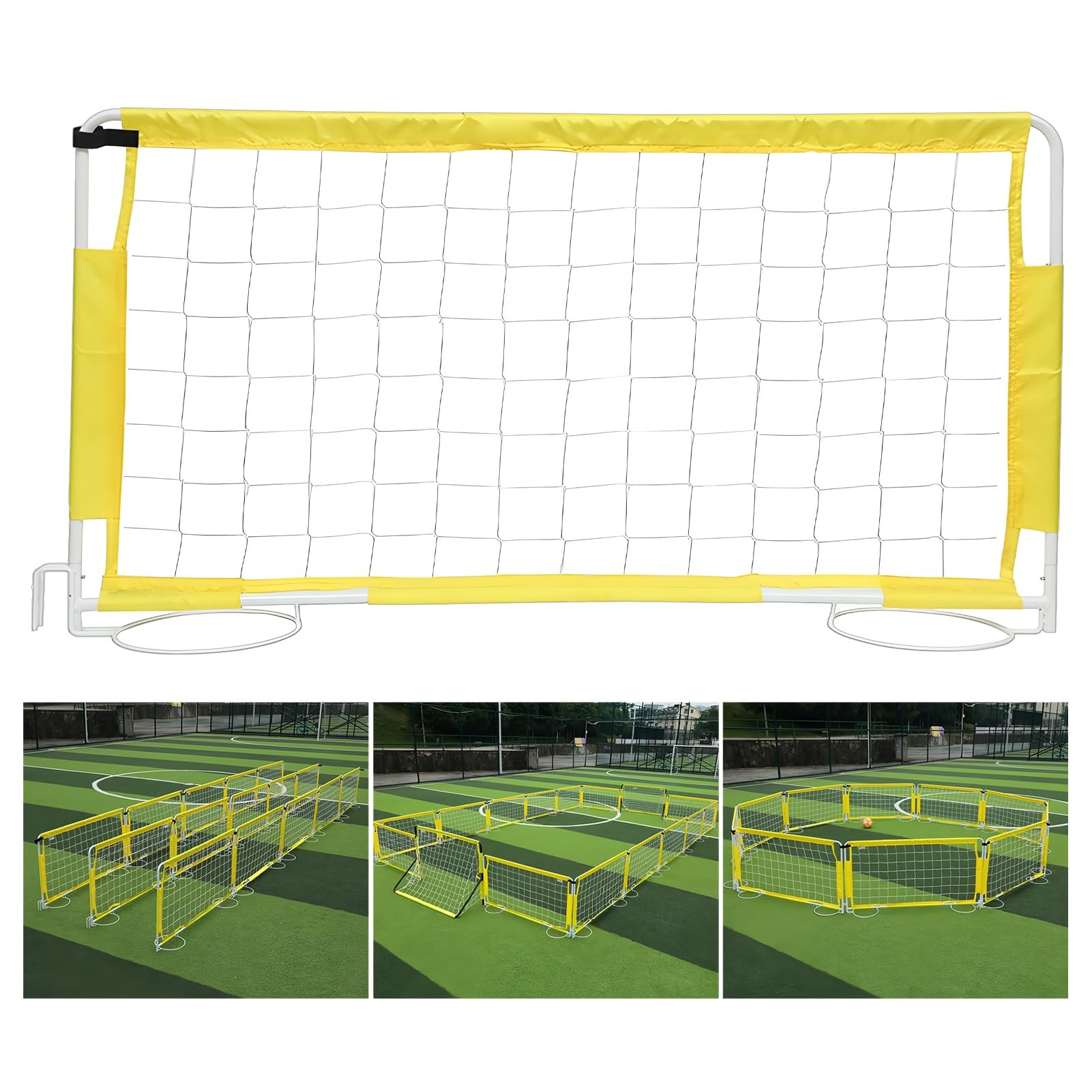Porta Da Calcio Per Prato Installazione Semplice, Recinzione Leggera Per Campo Da Calcio E Rete Da Calcio, Attrezzatura Per Allenamento Di Calcio Per Interni Ed Esterni