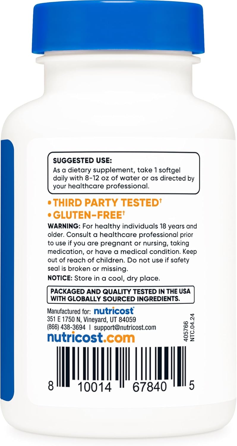 Nutricost Lycopene 50mg Softgels (60 Softgels) - Image 4