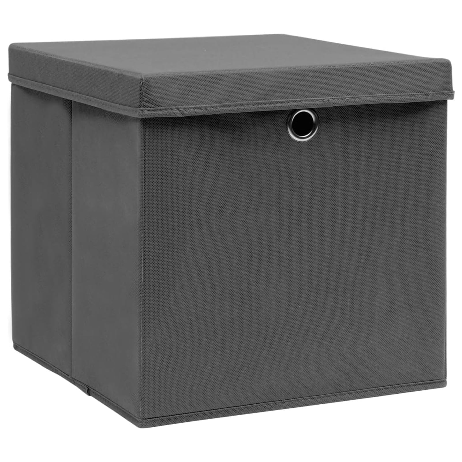 LAPOOH Aufbewahrungsboxen mit Deckel 10 STK Spielzeugkiste, Aufbewahrungskiste, Kleideraufbewahrung, Kleideraufbewahrung & Organisation, Grau 32×32×32 cm Stoff