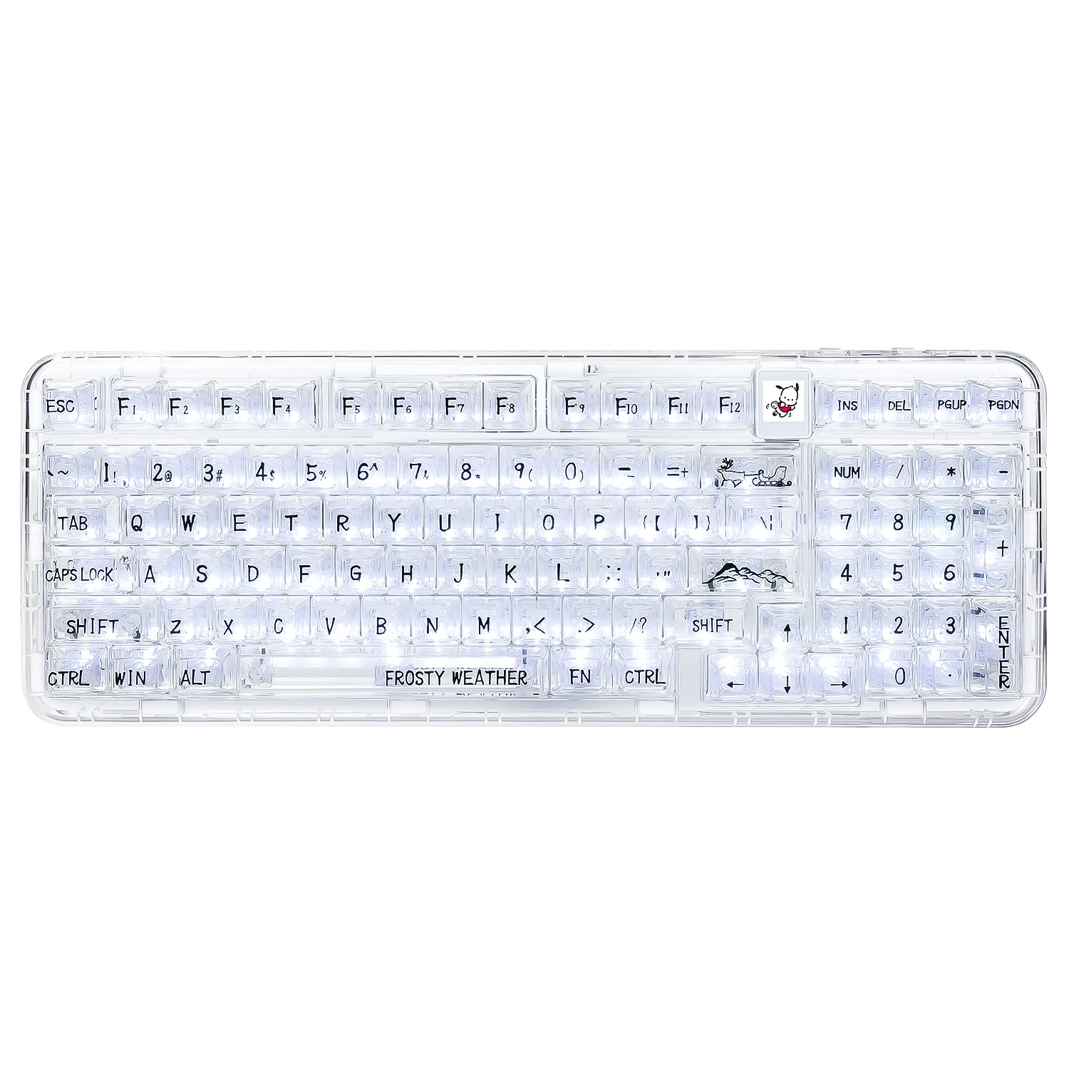 Amazon | CoolKiller CK98 透明メカニカルキーボード OLEDディスプレイ