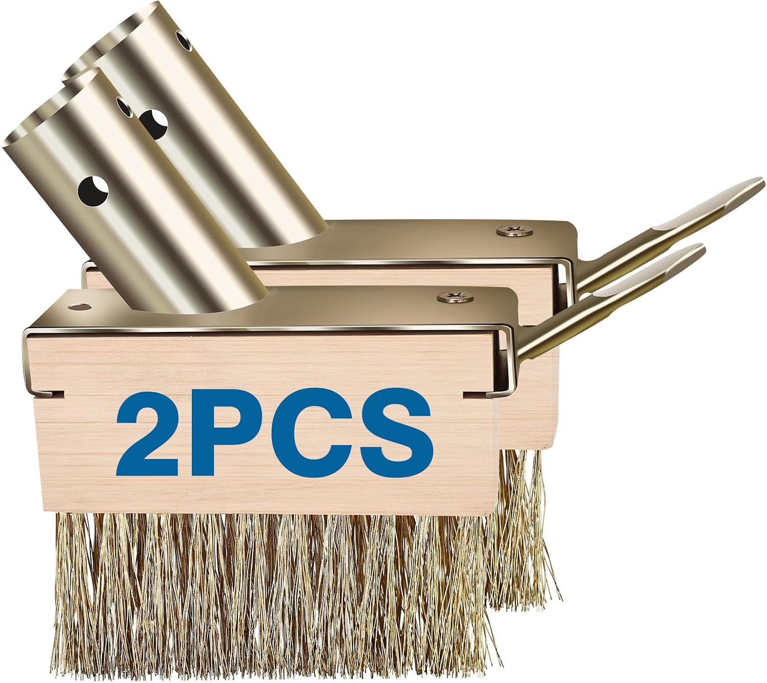 Crack Weeder Tool Head, Crevice Weeding Moss Brush Head with Scraping Hook, Moss Remover for Cleaning Paving Joint Paver Sidewalk Patio Stone Driveway Deck，2PCS