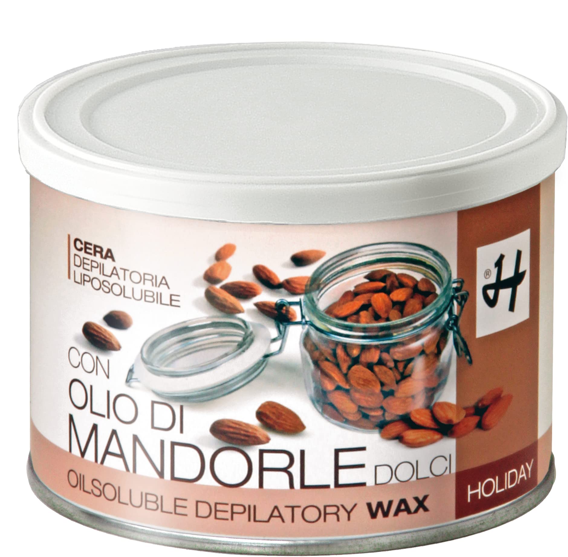 Holiday Depilatori | Cera Depilatoria Liposolubile SPECIAL FLAVOUR Olio di Mandorle Dolci 400 ml (Box 6 Barattoli)