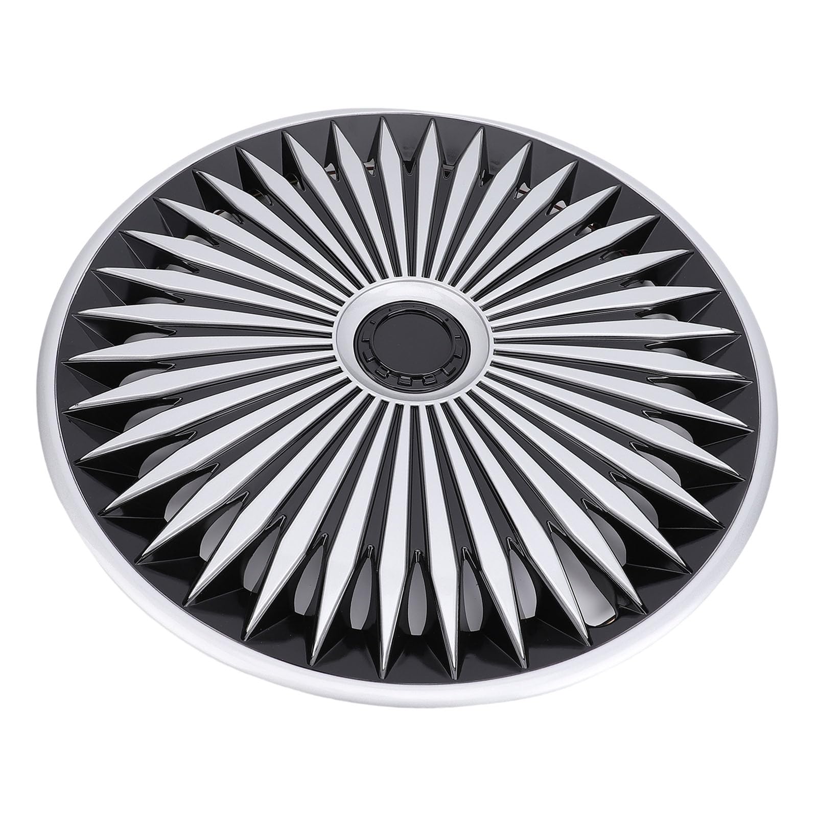 Generic Hubcaps 17 Pollici Snap Eleg (Nero d'argento)