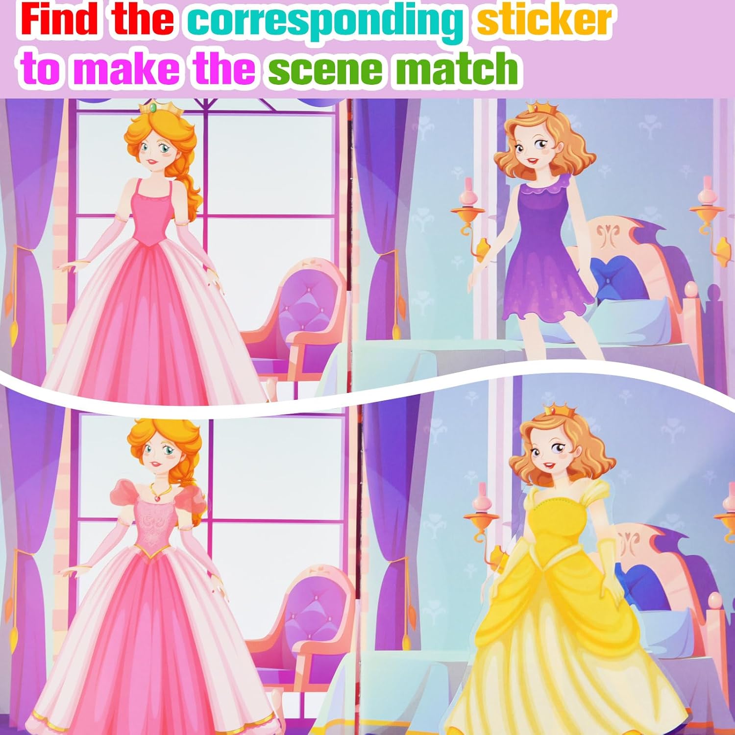 ASTARON 10 Pack Sticker Activity Book for Toddlers 2-6, Concentration Training Sticker Game, Travel Toys Airplane Activities Educational Sensory Learning Toy Party Favors for Kids