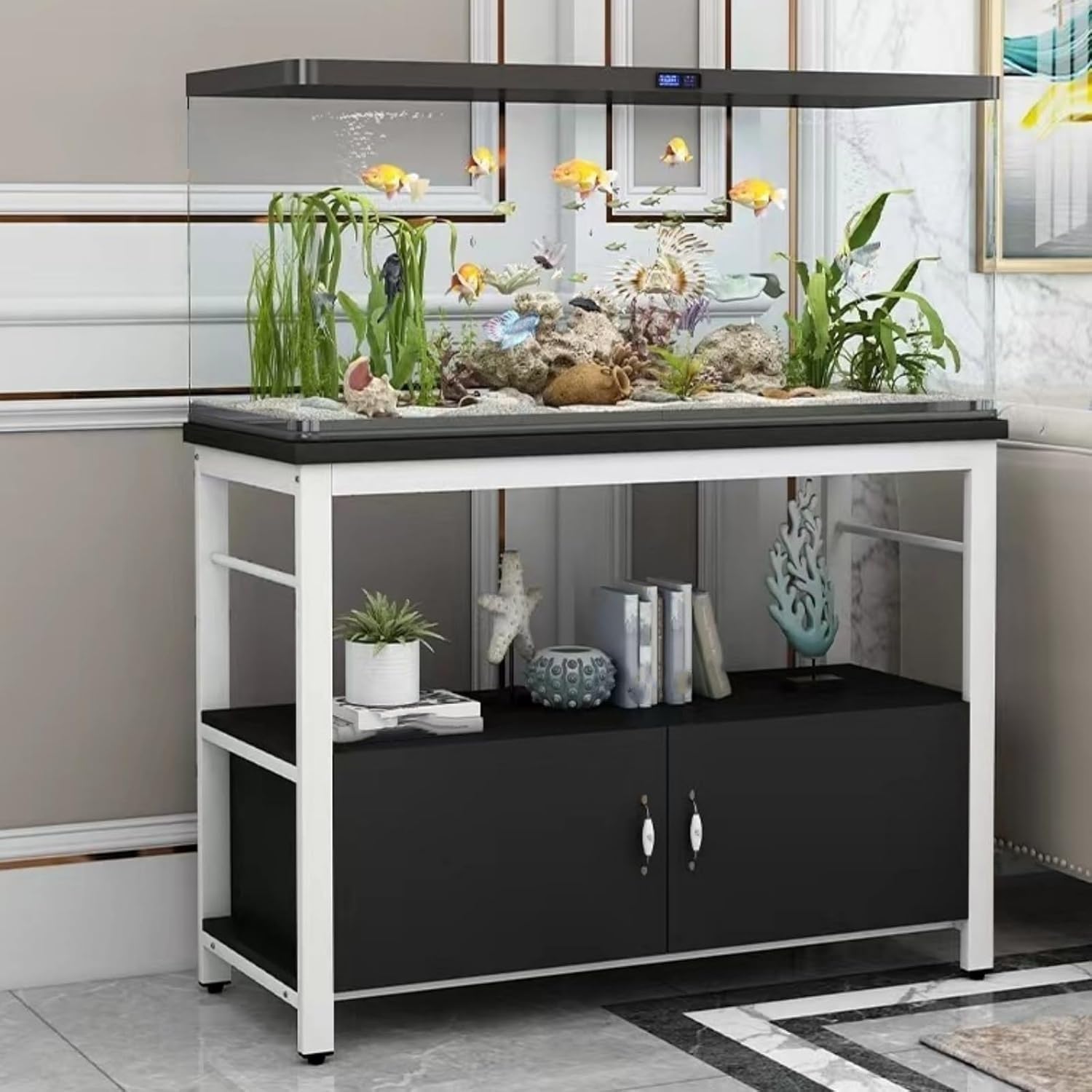 Casier fermé Lar-Capaci de salon en finition premium de 35,4 x 17,7" du SLE G