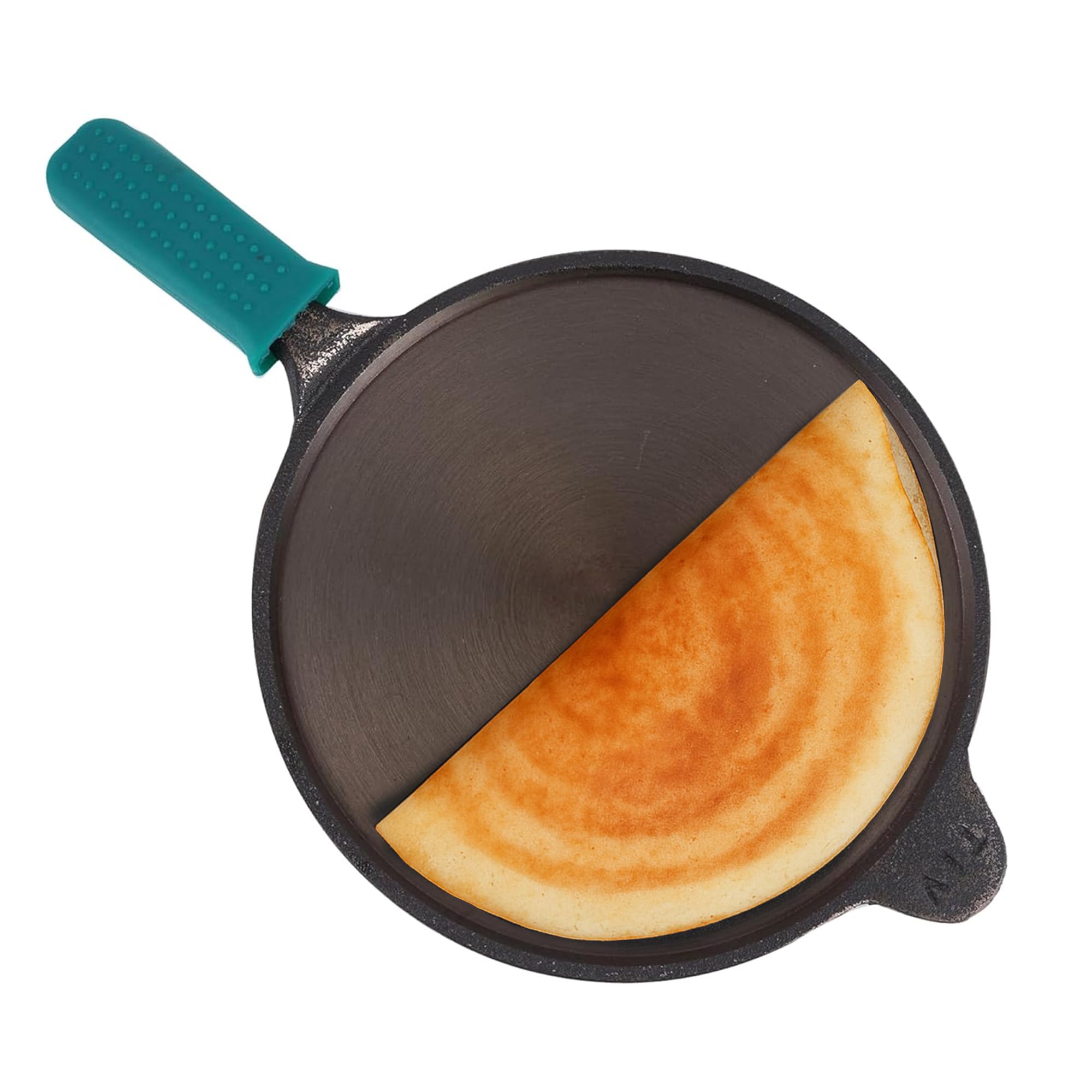 The Indus Valley Super Smooth Cast Iron Tawa+Silicone Handle for Dosa/Chapathi | 25.4cm/10 inch, 1.8kg | Induction Friendly | Naturally Nonstick, Pre-Seasoned Tawa, 100% Pure & Toxin-Free-picture-17