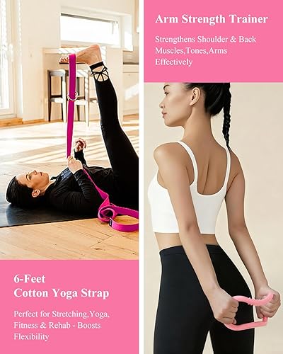 Miniatura 9 de Kit de pilates de entrenamiento en casa para mujer, juego de anillos de pilates y pelota Better me, equipo esencial, con 5 bandas de resistencia,