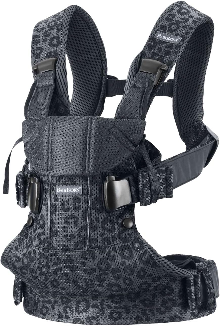 BabyBjörn Baby Carrier One Air, 3D mesh, Anthracite/Leopard