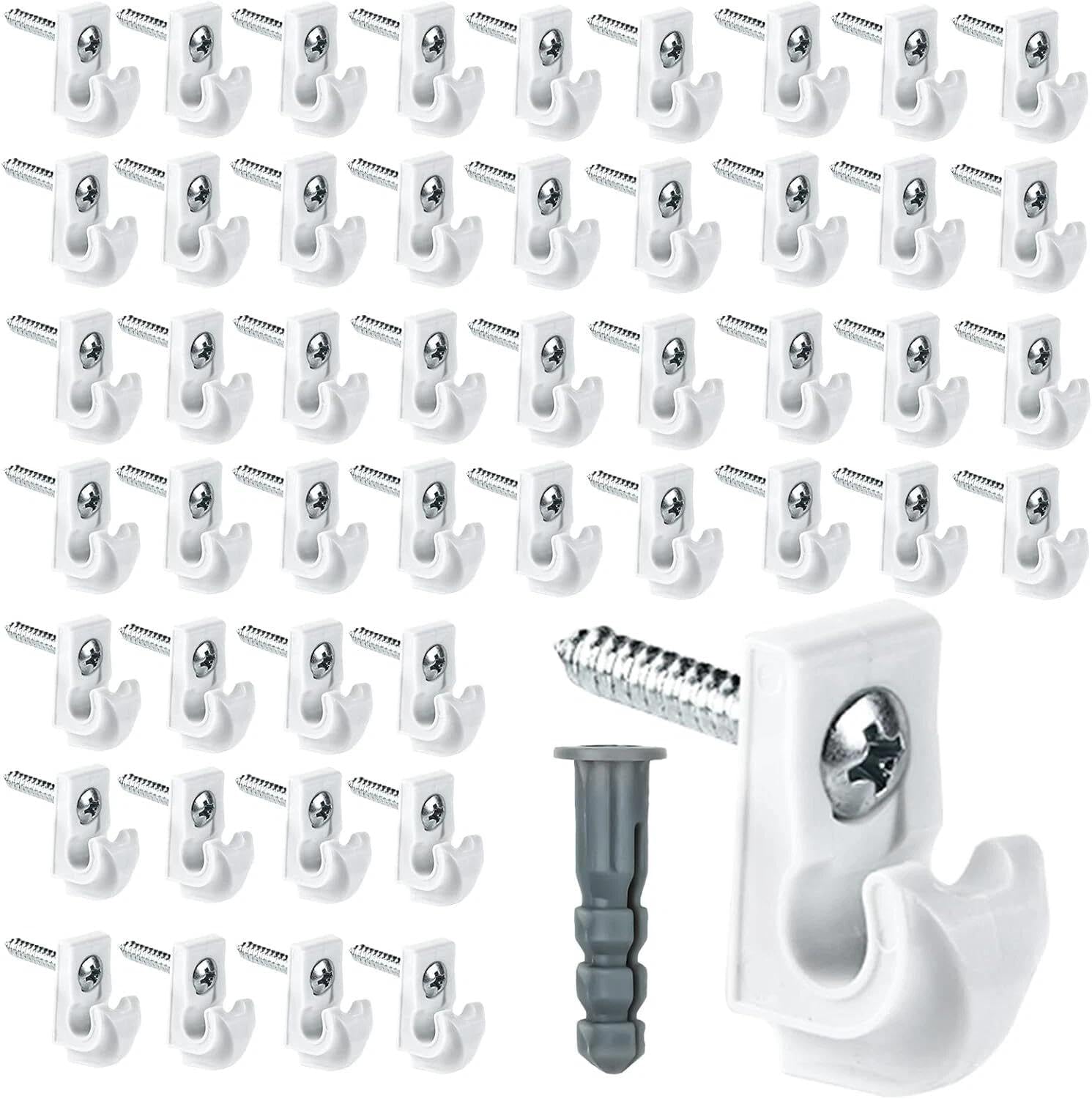 for 48 Pack Down Wall Clip Closet Shelves Clips Plastic Shelf Brackets