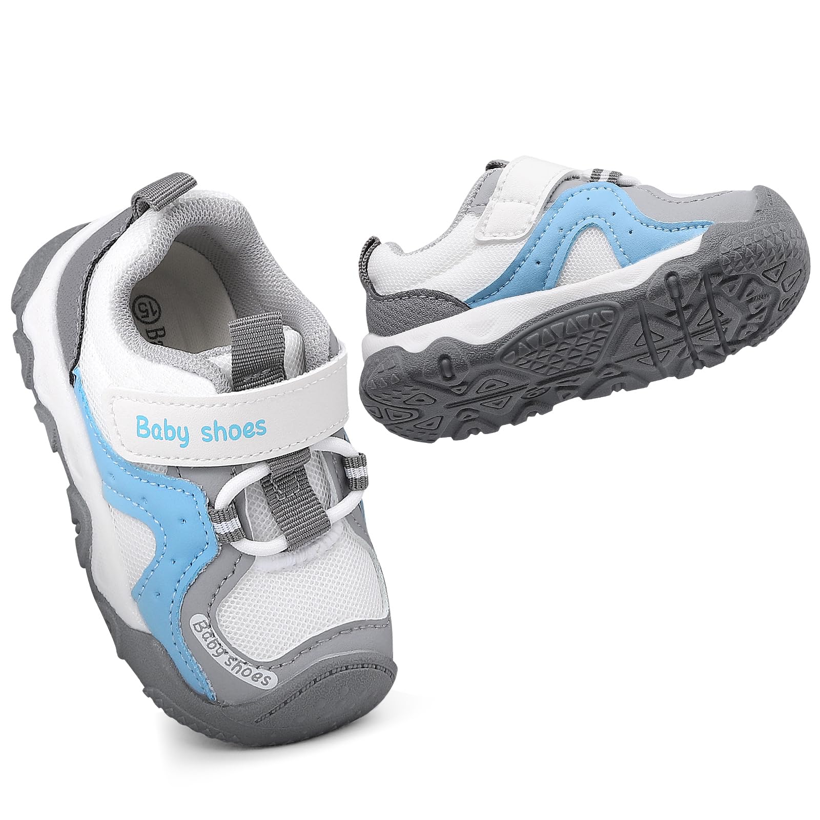 LACOFIA Scarpe Primi Passi Bambina Scarpe Neonato Sneakers Bimbo con Morbide Suola Gomma Antiscivolo