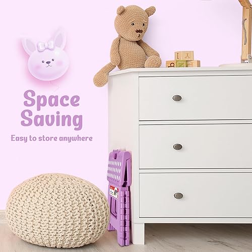 Miniatura 138 de Taburete plegable resistente de alta calidad de 13 pulgadas de altura para adultos, taburete de cocina, jardín, baño, color blanco Blanco,Bicolor