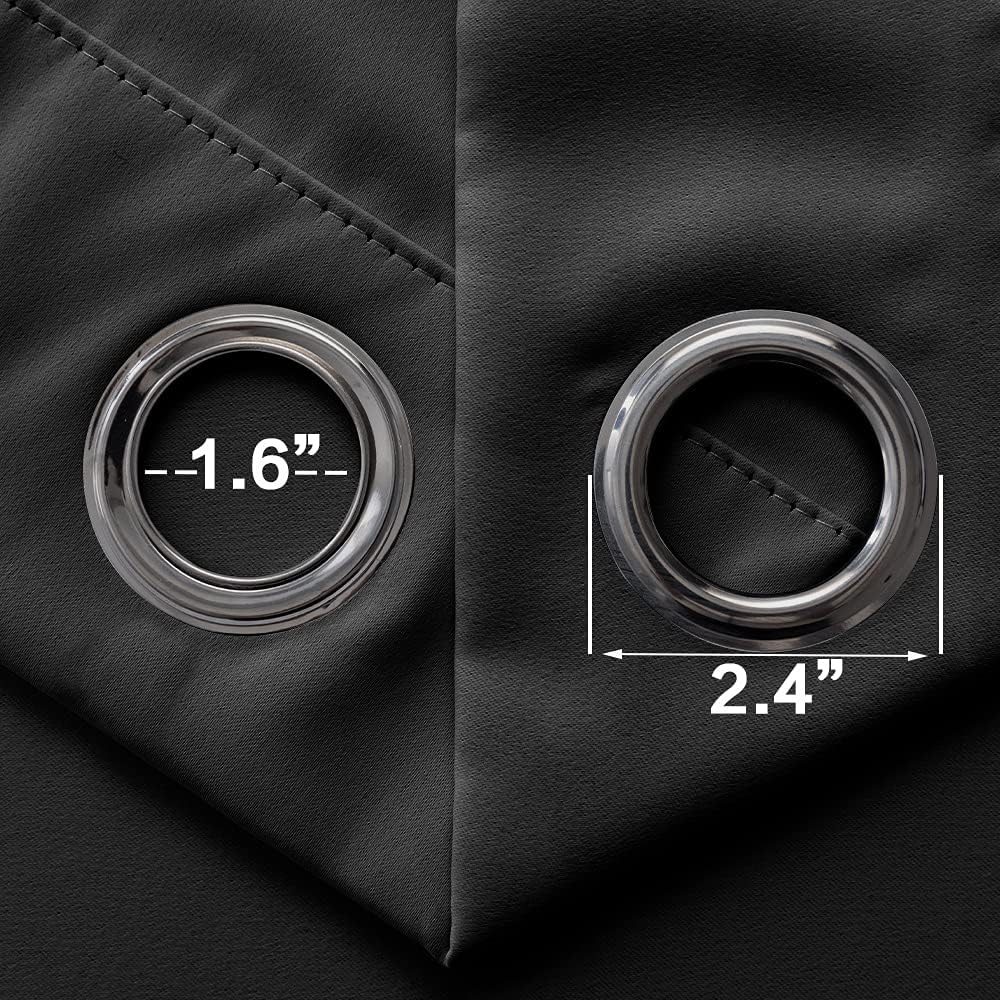 XTMYI 96 Inch Closet Doors Alternative,Cloth Drapery Curtain Panel,from Ceiling to Floor Length,Blackout Privacy Insulated Door Curtains for Doorway Hallway Cover Room Divider,Black