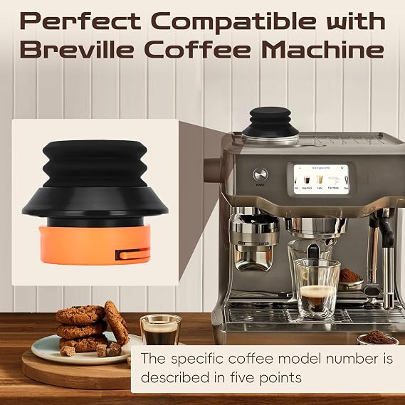 for Breville Single Dose Hopper with Silicone Bellows, Single Dose Hopper Compatible with Breville Barista Express, Breville Barista Pro, Breville Barista Touch, and Impress