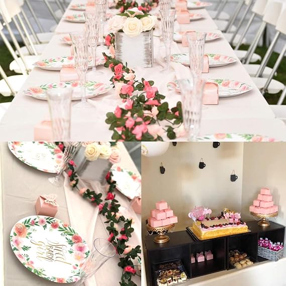 Kslong 50pcs Pink Butterfly Favor Boxes Girl Baby Shower Butterfly Candy Box Decoration Party Wedding Birthday Small Butterfly Gift Boxes(Pink)