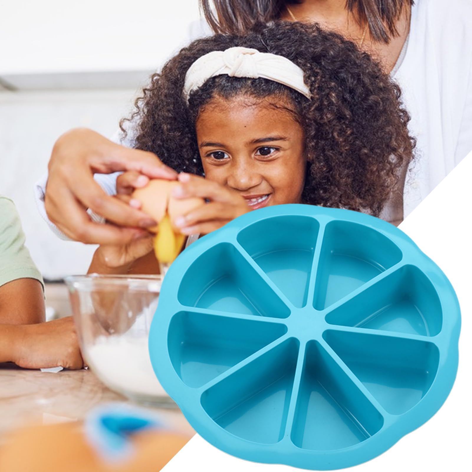Molde de silicona para bollos, molde antiadherente de 8 cavidades para tarta de queso y mousse, molde resistente al calor para hornear, herramienta de cocina de preparación de postres