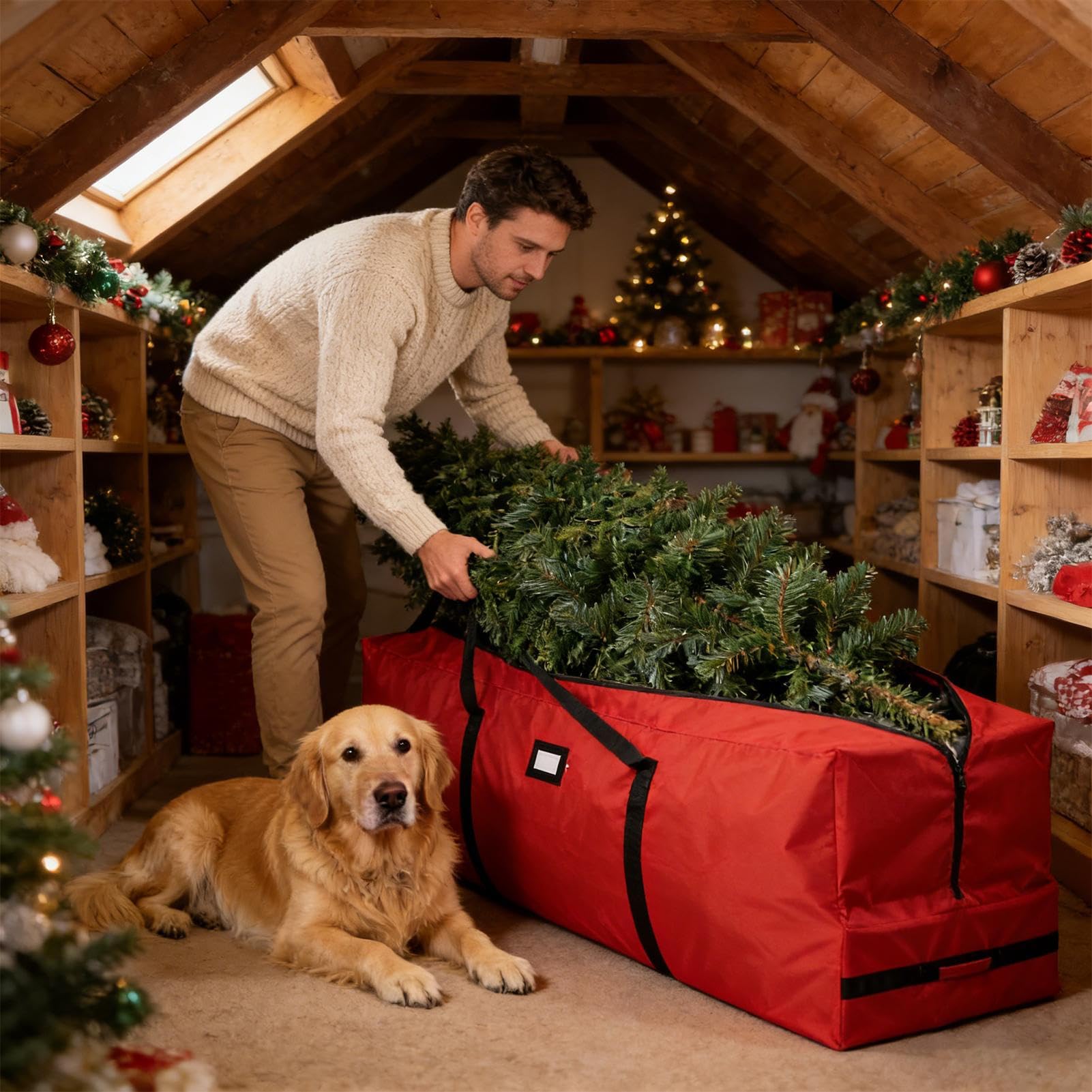 Contenitore Alberi Organizzatore Resistente Con Ruote E Maniglie | Sacca Impermeabile Per Albero Di Natale Per Imballaggio, Trasloco, Abbigliamento, Casa, Soffitta, Garage E Vacanze