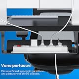 KESSER 100x60 nera con ruote 360, controllo touch e USB foto 3
