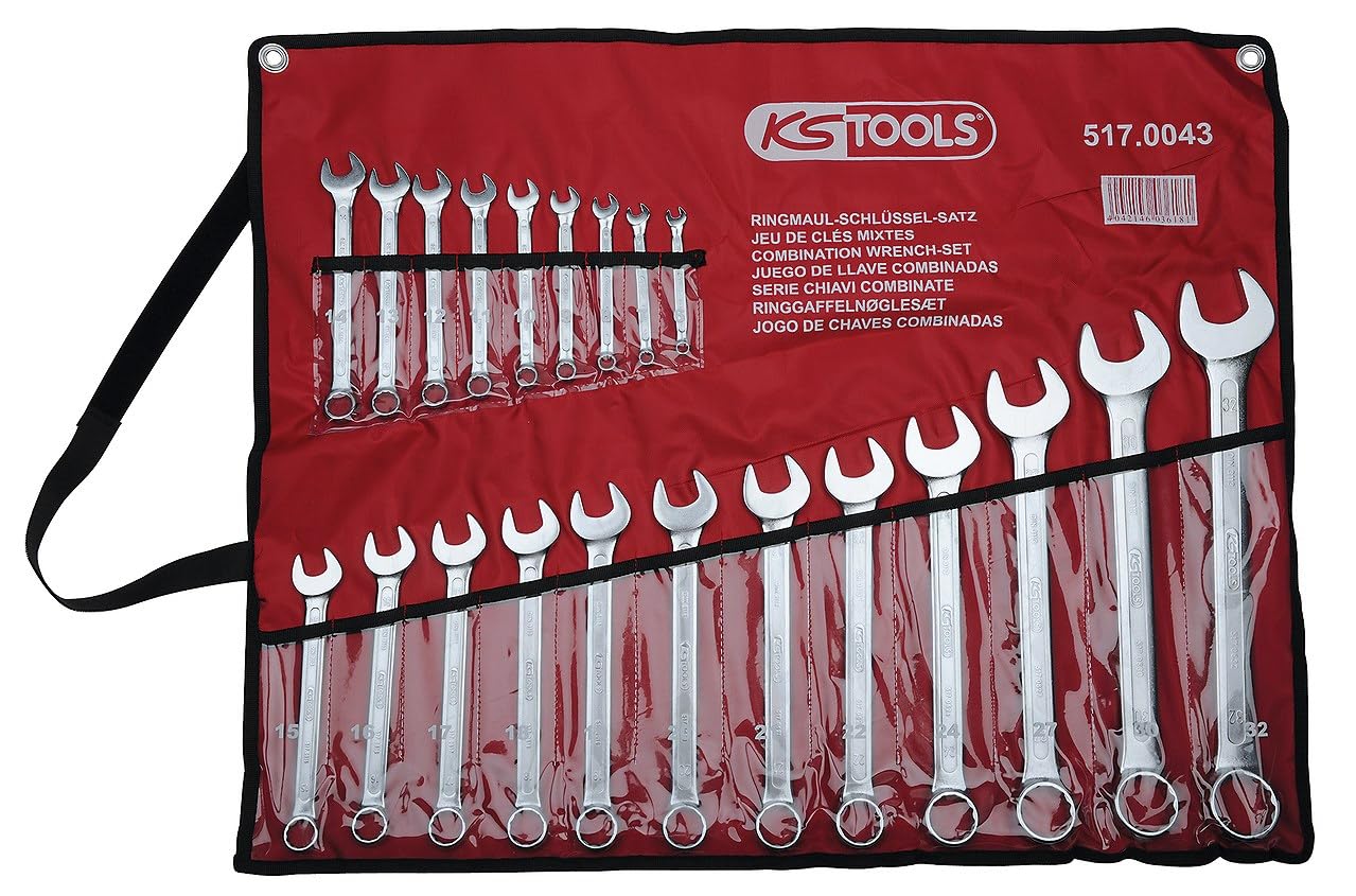 KS Tools 517.0043 Serie di chiavi combinate,inclinate,21pz.6-32mm