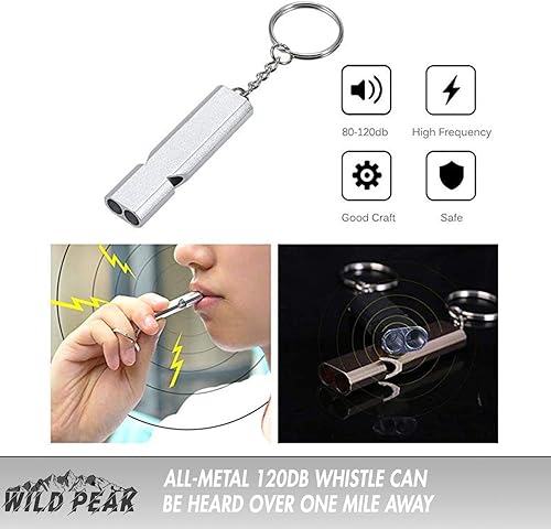 Miniatura 8 de Wild Peak Prepare-1 Kit de herramientas de supervivencia para equipo de camping, senderismo, escalada, pesca, caza, mochilas, coches (WP-20182812)