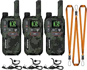 BAOFENG Rádios Comunicadores Gt-18 para Crianças E Adultos, de Longo Alcance, Recarregáveis E Sem Licença, com Bateria de 1500 Mah, 22 Canais com Noaa, Função de Busca Automática para Camping