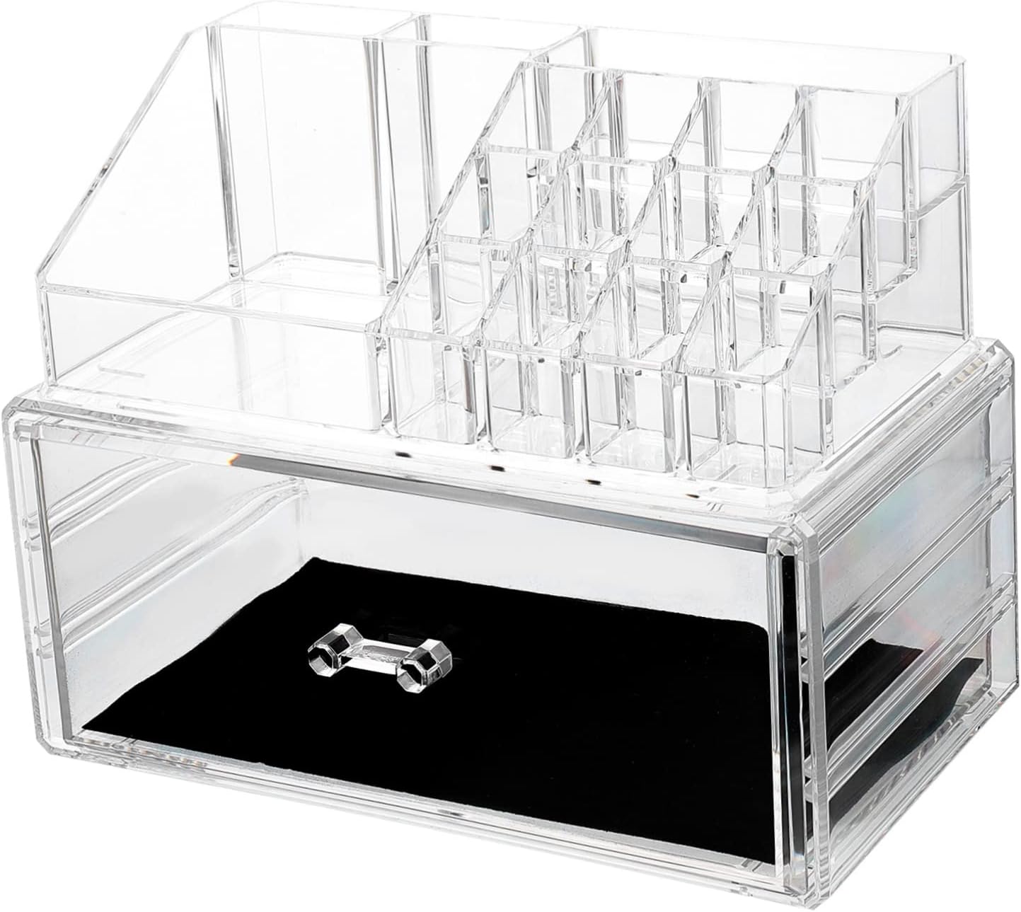 Desktop Cosmetics Storage Box Display Case Acrylic Makeup Container Storage Box Compartments