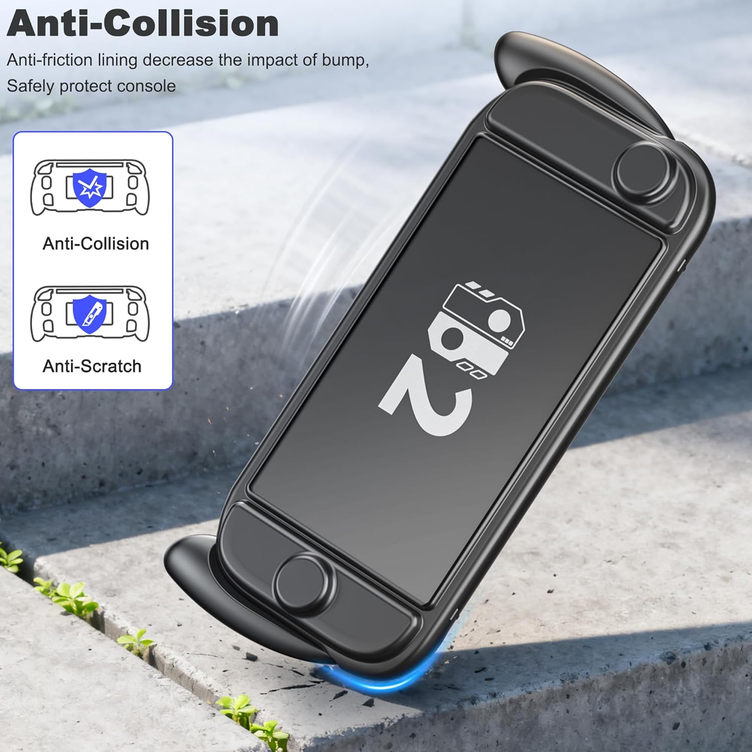 Svetaecho Switch 2 Ergonomic Grip - Handheld Gaming Handle with Detachable Front Cover & 6-Game Cartridge Holder Compatible With Nintendo Switch Joycon 2, Switch 2 Protective Travel Handle Grip - Image 6