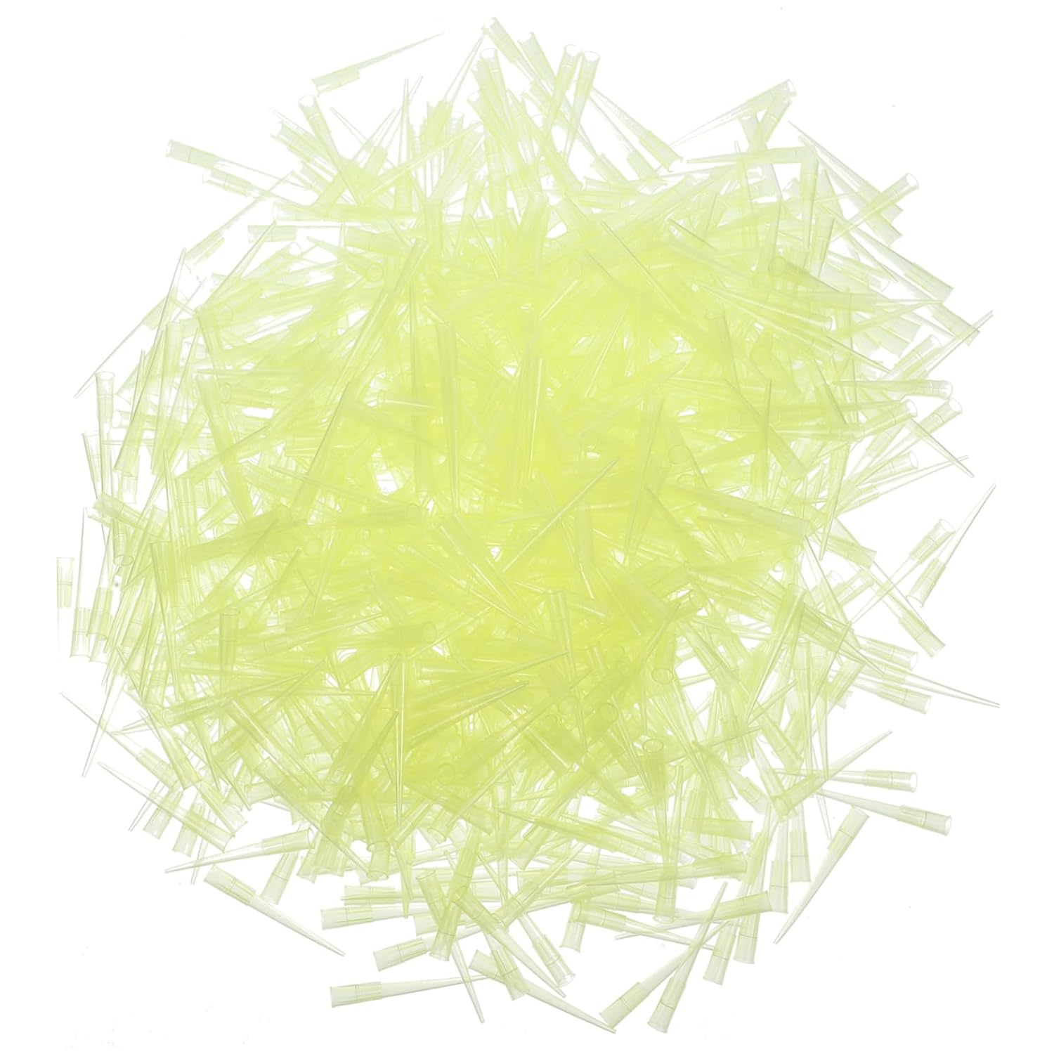 1000pcs Liquid Pipette Tips Compatibility Transparent Yellow for Laboratory and DIY Experiments Plastic Nozzle for Safe Liquid Transfer