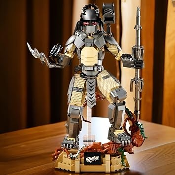 Alien Warrior Building Block Set - 978PCS Predator Monster Bricks Kit with Base, Sci-Fi Creature Model, STEM Education Toy, Home Decor, Creative Gift for Adult Collectors