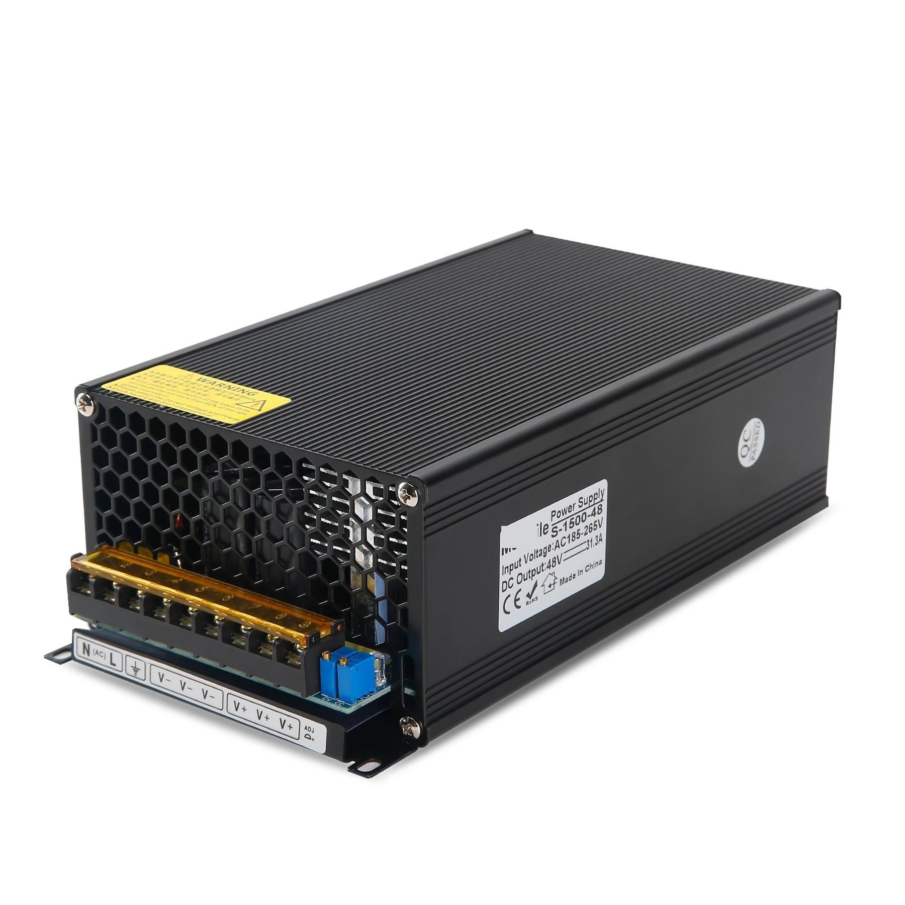 FCARUMIQP AC to DC 60V 25A 1500W Switching Power Supply Drive Transformer Motor Industrial Electronic Electrical Equipment 1Pcs
