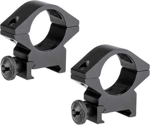 Vista 14 de Barska Alcance de rifle de retícula de retícula de punto de mira 30/30 para rifles de plinking & Rimfire .22 con anillos