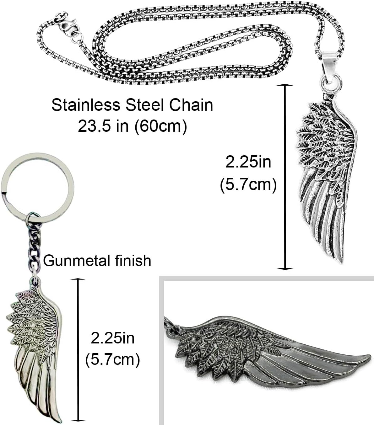 8Pcs Punk Leather Bracelet Set for Men & Women, 6Pcs Braided PU Cuffs, Necklace & Keychain, Adjustable, Stackable