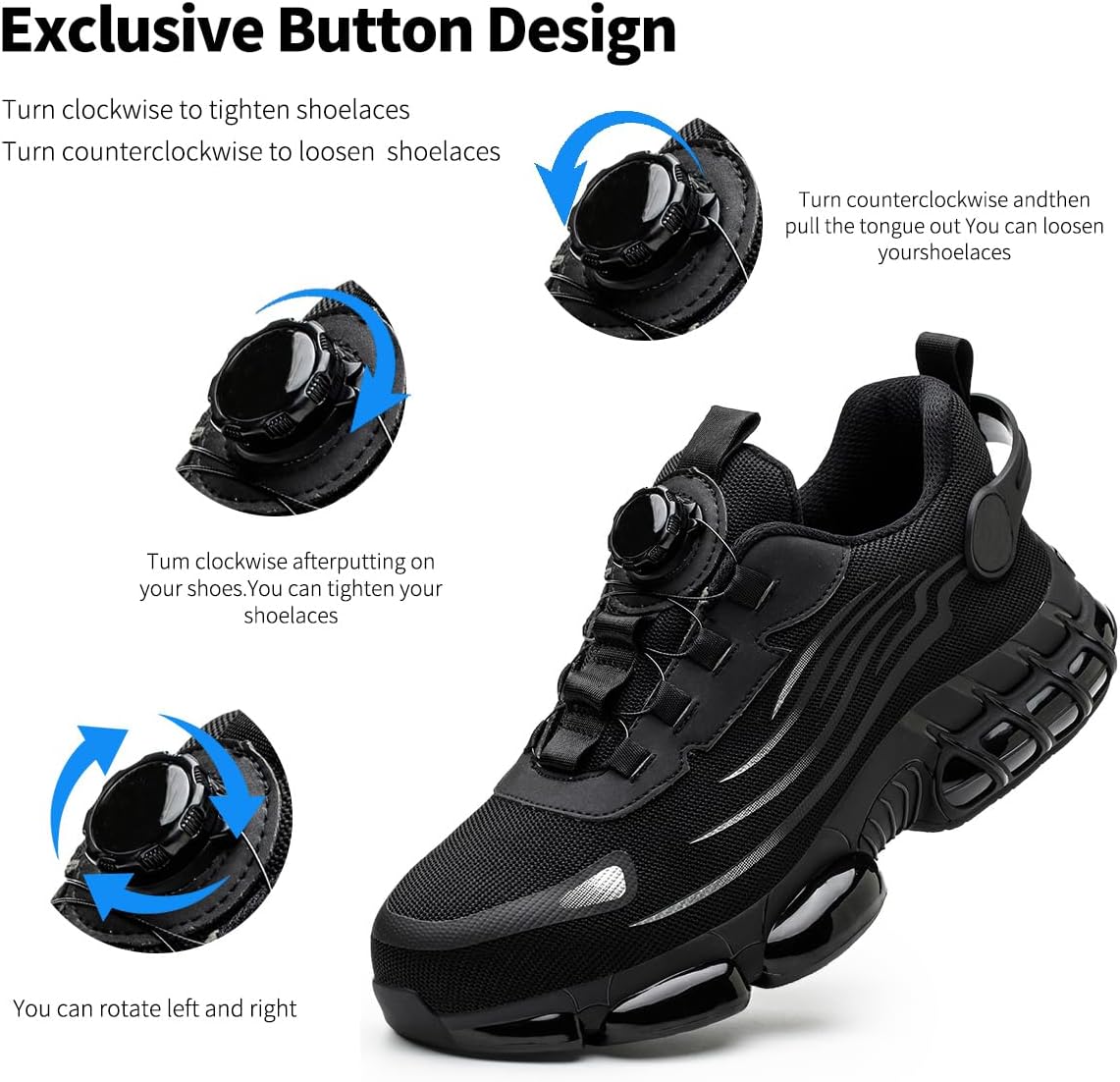 Steel Toe for Men Work Sneakers Industrial & Construction Work Safety Shoes Puncture-Resistant Non-Slip Waterproof Lightweight Comfortable - Image 6