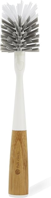 Full Circle Clean Reach Bottle Brush White FC16118W, Bamboo, 5.5 x 5.5 x 29.4 cm