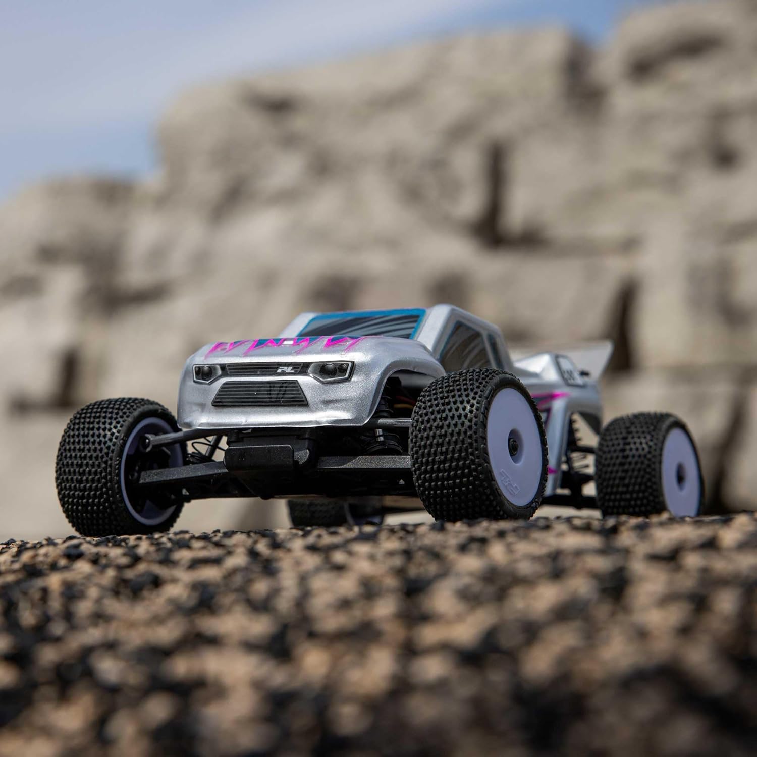 Losi Micro-T RC Car on rocky terrain