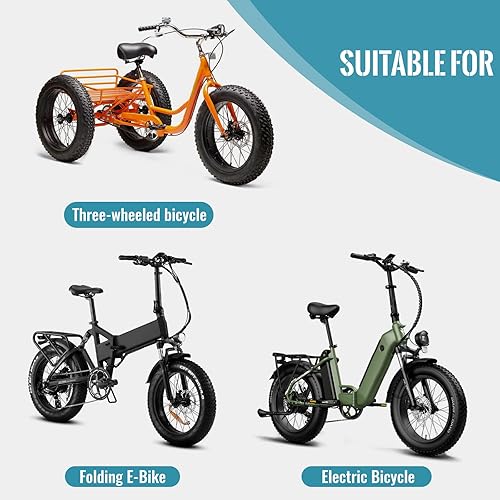 Miniatura 5 de Hycline E-Bike - Neumático de repuesto plegable de triciclo eléctrico de 202426x4.0 pulgadas, compatible con bicicletas urbanas de montaña o de 3