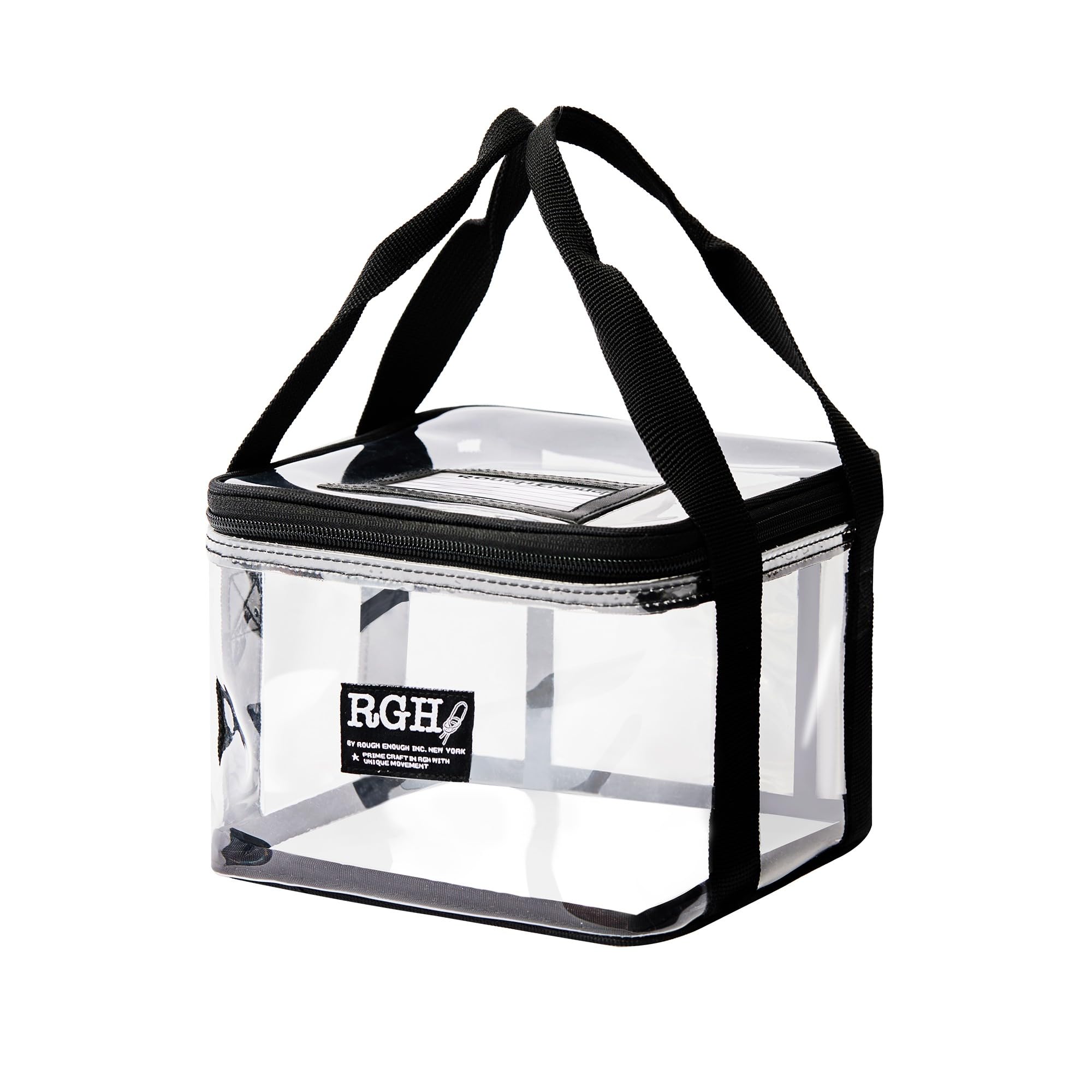 Rough Enough Clear Cosmetic Bag Large Makeup Pouch for Purse Toiletry Organizer for Travel Women with Ykk Zipper Sturdy Handle Water ResistantGlobal Recycled StandardGlobal Recycled StandardGlobal Recycled Standard