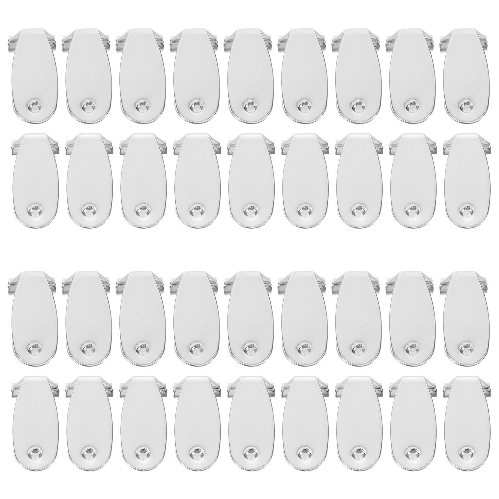 SUPVOX 40 Ganchos Ovalados para Pendientes Franceses con Palanca Trasera y Almohadillas Planas, Accesorios de Cobre para Hacer Joyas Diy, Cierres Seguros para Artesanía y Fabricación