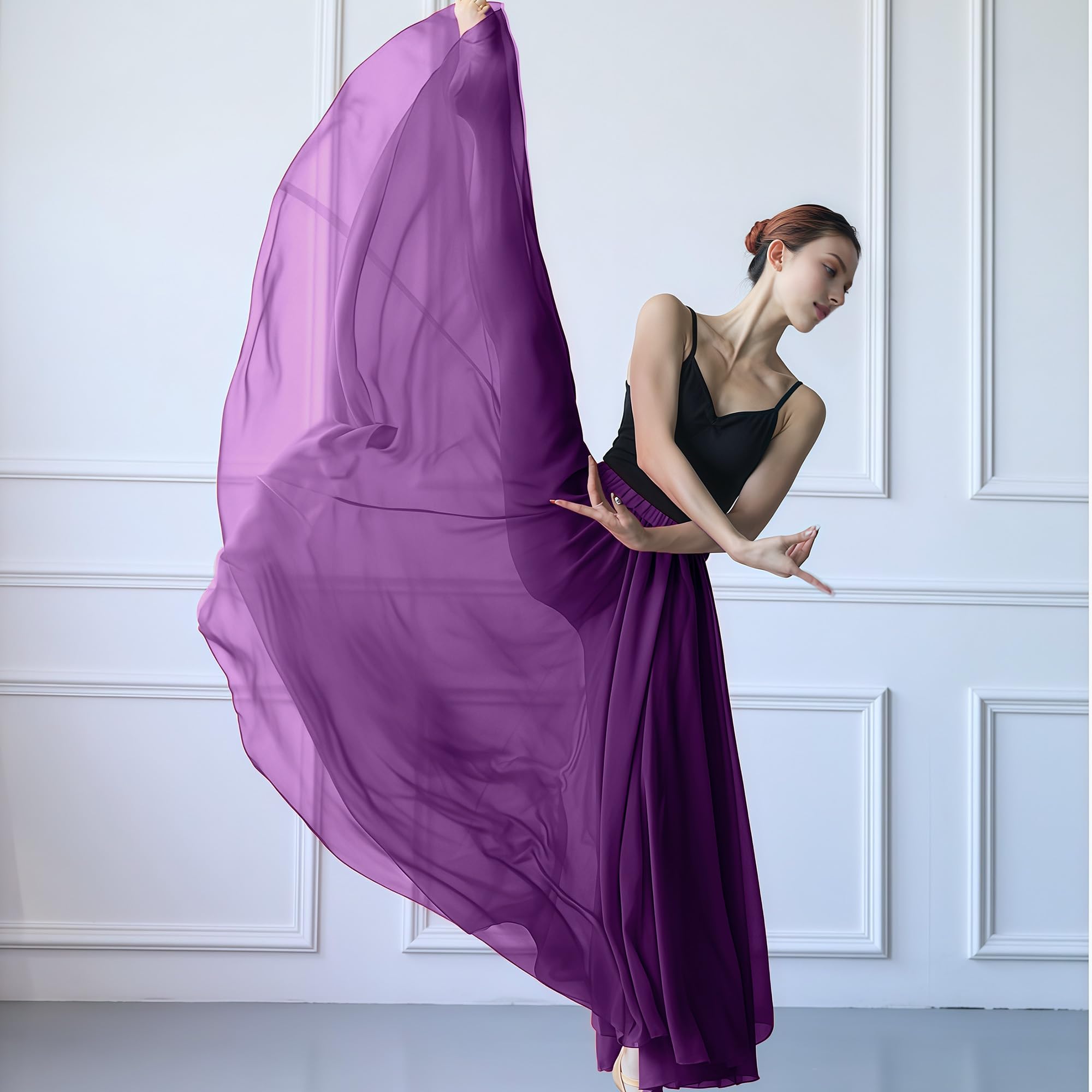 Bauchtanz Rock Damen Bauchtanz Kostüm Tänzerin Chiffon Röck Swing Langer Rock Festival Performance Kleidung