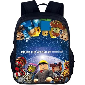 Roblx Backpack Roblx Children's Backpacks Suitable for Children from 3-5 Years Backpack Nursery Robllx Blue Cartoon Backpacks Roblx Gift for Children