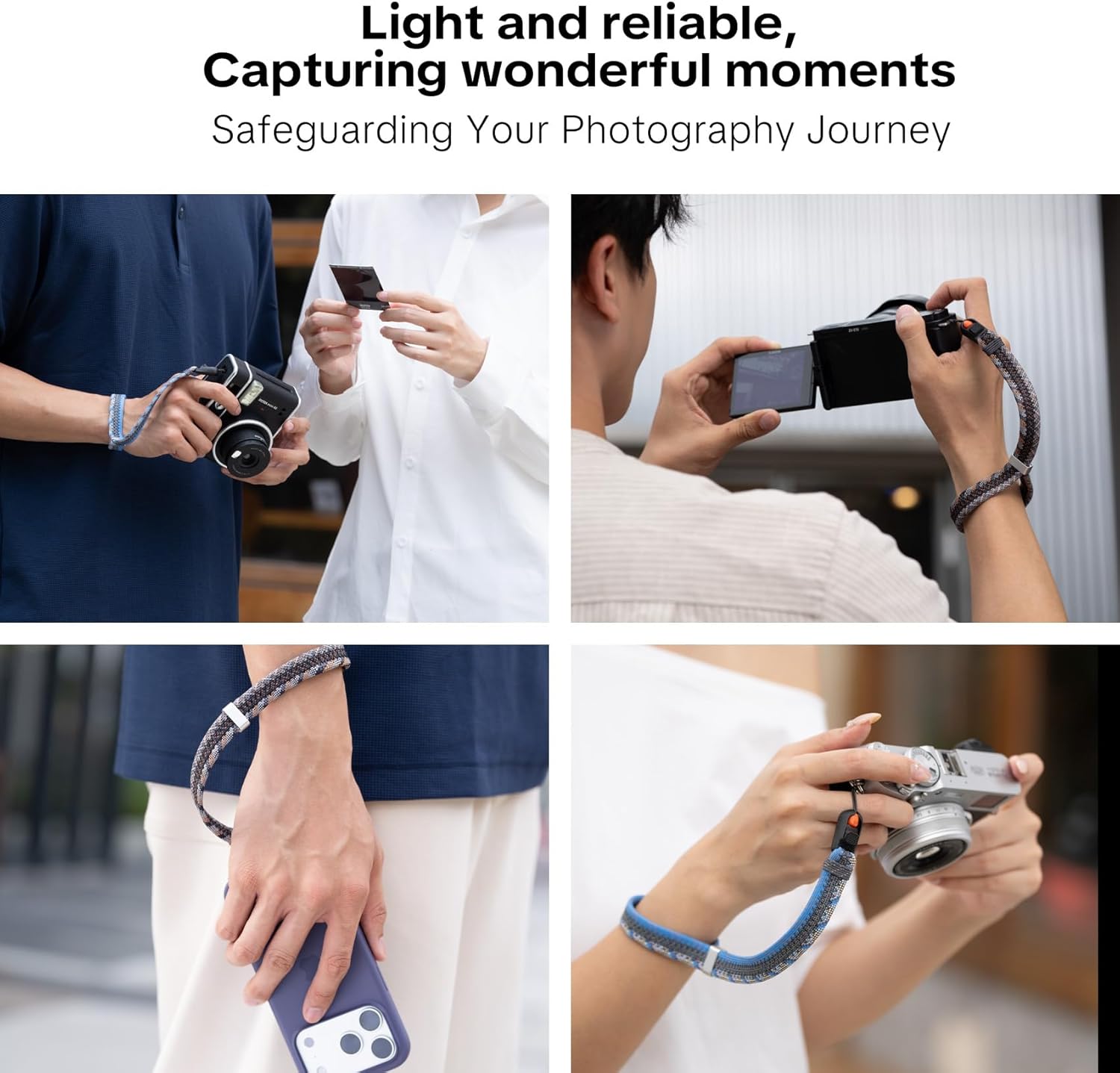 PGYTECH Camera Wrist Strap Slim Trendy Style, Adjustable Quick Release Anti-Drop Braided Rope Hand Strap Holds 55.1lb for Sony/Nikon/Canon Cameras/Phone for Young Photographers, Mystic Blue - Image 7